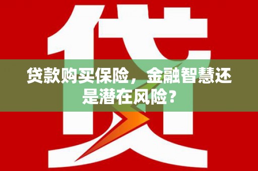 麻山贷款购买保险，金融智慧还是潜在风险？