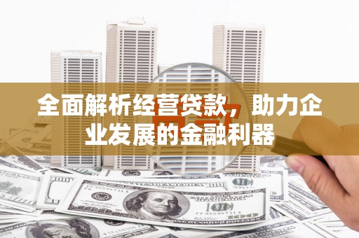 麻山全面解析经营贷款，助力企业发展的金融利器