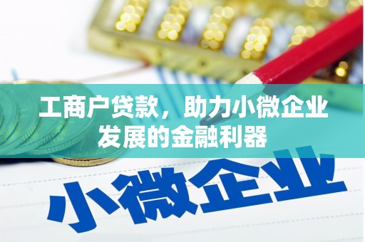 麻山工商户贷款，助力小微企业发展的金融利器
