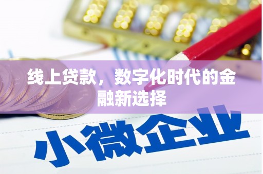 麻山线上贷款，数字化时代的金融新选择