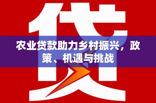 麻山农业贷款助力乡村振兴，政策、机遇与挑战