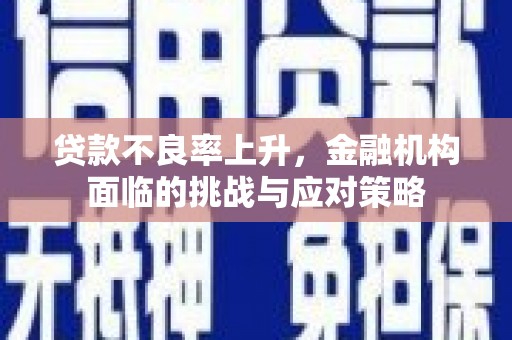 麻山贷款不良率上升，金融机构面临的挑战与应对策略