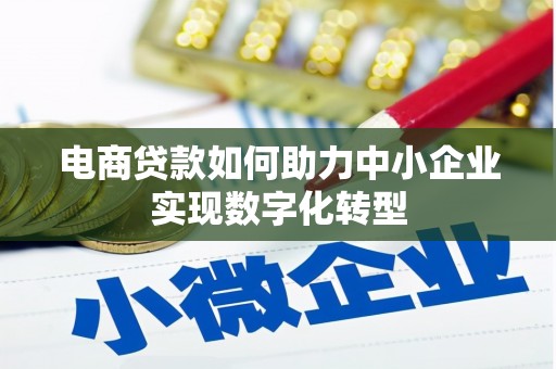 麻山电商贷款如何助力中小企业实现数字化转型