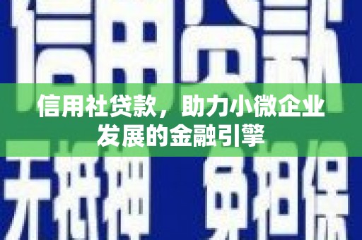 麻山信用社贷款，助力小微企业发展的金融引擎