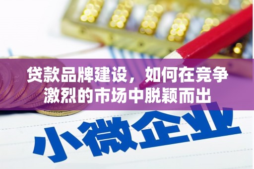 麻山贷款品牌建设，如何在竞争激烈的市场中脱颖而出