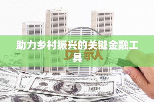 麻山助力乡村振兴的关键金融工具