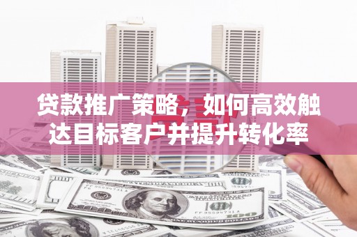 麻山贷款推广策略，如何高效触达目标客户并提升转化率