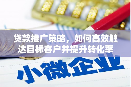 麻山贷款推广策略，如何高效触达目标客户并提升转化率