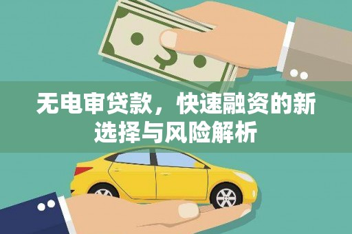 麻山无电审贷款，快速融资的新选择与风险解析