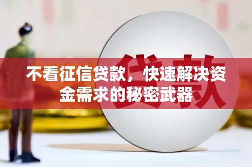 麻山不看征信贷款，快速解决资金需求的秘密武器