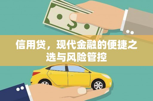 麻山信用贷，现代金融的便捷之选与风险管控