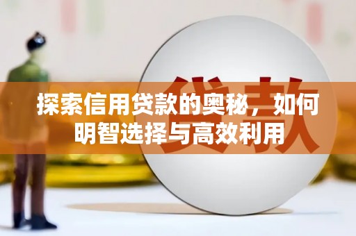 麻山探索信用贷款的奥秘，如何明智选择与高效利用
