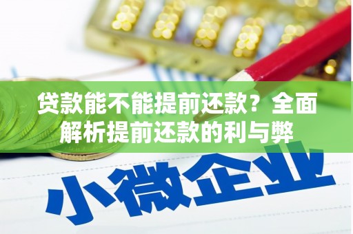 麻山贷款能不能提前还款？全面解析提前还款的利与弊